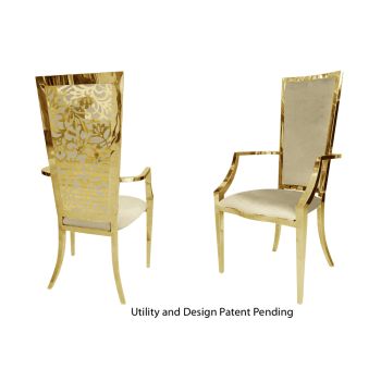 Botanical Gardens Armchair Gold Cushion Ivory