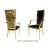 Botanical Gardens Armchair Gold Cushion Black