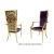 Botanical Gardens Armchair Gold Cushion Eggplant