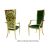 Botanical Gardens Armchair Gold Cushion Emerald Green