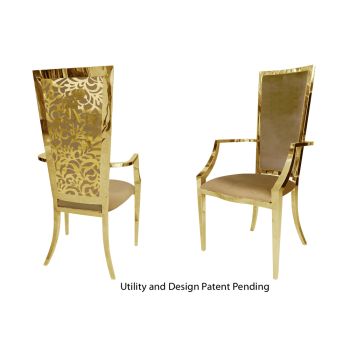 Botanical Gardens Armchair Gold Cushion Gold