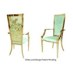 Botanical Gardens Armchair Gold Cushion Mint