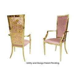 Botanical Gardens Armchair Gold Cushion Rose Gold