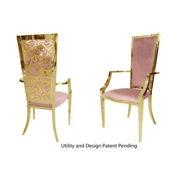Botanical Gardens Armchair Gold Cushion Rose Gold