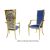 Botanical Gardens Armchair Gold Cushion Royal Blue