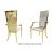 Botanical Gardens Armchair Gold Cushion White