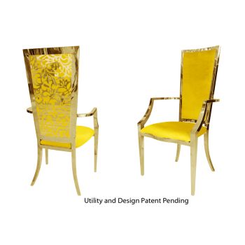 Botanical Gardens Armchair Gold Cushion Yellow