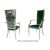 Botanical Gardens Armchair Silver Cushion Emerald Green