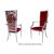 Botanical Gardens Armchair Silver Cushion Red