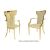 Celine Armchair Gold Cushion Ivory