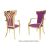 Celine Armchair Gold Cushion Magenta
