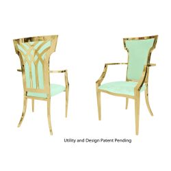 Celine Armchair Gold Cushion Mint