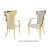 Celine Armchair Gold Cushion White