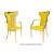 Celine Armchair Gold Cushion Yellow