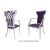 Celine Armchair Silver Cushion Eggplant