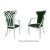 Celine Armchair Silver Cushion Emerald Green
