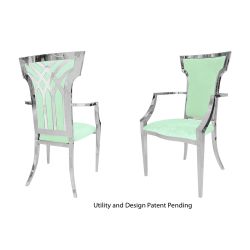 Celine Armchair Silver Cushion Mint