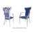 Celine Armchair Silver Cushion Royal Blue