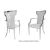 Celine Armchair Silver Cushion White