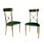 Athena Chair Gold Cushion Emerald Green