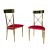 Athena Chair Gold Cushion Red