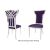 Celine Chair Silver Cushion Eggplant