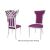 Celine Chair Silver Cushion Magenta