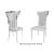 Celine Chair Silver Cushion White