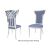 Celine Chair Silver Cushion Dusty Blue
