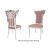 Celine Chair Silver Cushion Rose Gold
