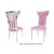 Celine Chair Silver Cushion Light Pink