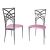 Cleopatra Chair Silver Cushion Light Pink