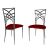 Cleopatra Chair Silver Cushion Red