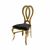 Halexandria Chair Gold Cushion Black 