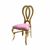 Halexandria Chair Gold Cushion Light Pink