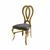 Halexandria Chair Gold Cushion Silver