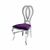 Halexandria Chair Silver Cushion Eggplant