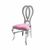 Halexandria Chair Silver Cushion Light Pink
