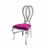 Halexandria Chair Silver Cushion Magenta