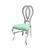 Halexandria Chair Silver Cushion Mint