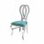 Halexandria Chair Silver Cushion Tiffany Blue