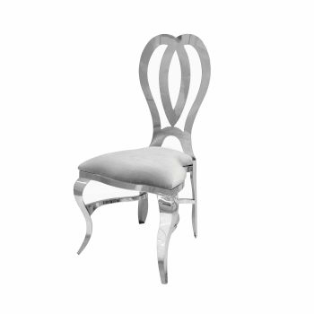 Halexandria Chair Silver Cushion White