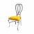 Halexandria Chair Silver Cushion Yellow
