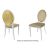 Mrs. Chair White Cushion Champagne