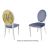 Mrs. Chair White Cushion Dusty Blue