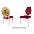 Mrs. Chair White Cushion Red