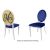 Mrs. Chair White Cushion Royal Blue