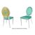 Mrs. Chair White Cushion Tiffany Blue