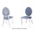 Nouveau Shell Chair Silver Cushion Dusty Blue