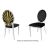 Nouveau Shell Chair White Cushion Black